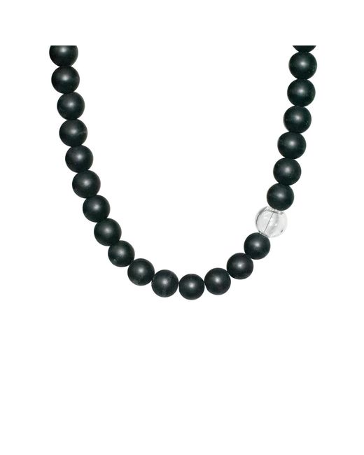 Laura Daili Blue Neutrals Timeless Pearl Glass Necklace