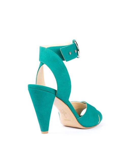 Rosamund Muir London Blue Montana Jungle Suede Heels
