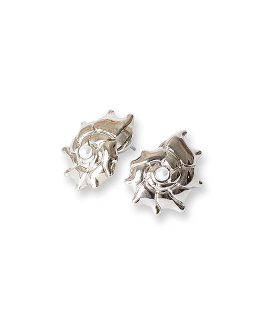 Classicharms Metallic Leah Shell Stud Earrings