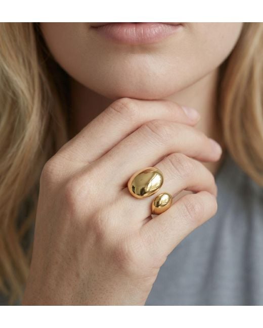 Uchi and Soto Metallic Kin Statement Open Ring