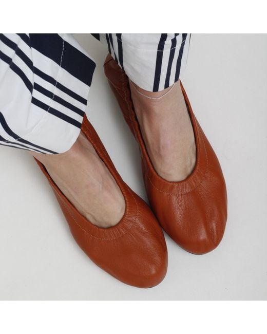 Mafalda Orange Tete Caramel Ballet Flats