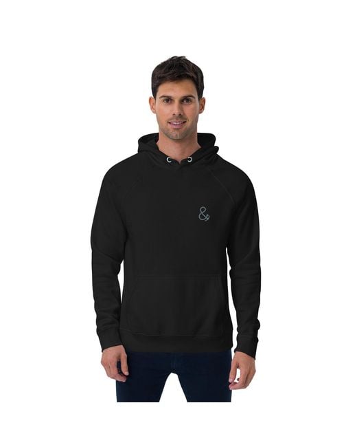 Anchor and Crew Black Just Drift. Seeker Organic Cotton Raglan Hoodie