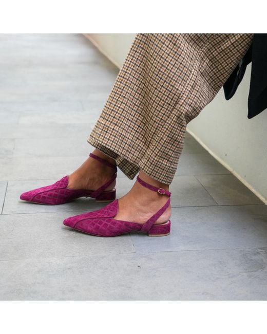 Alterre Purple Malbec Puff Marilyn Pointed Loafer