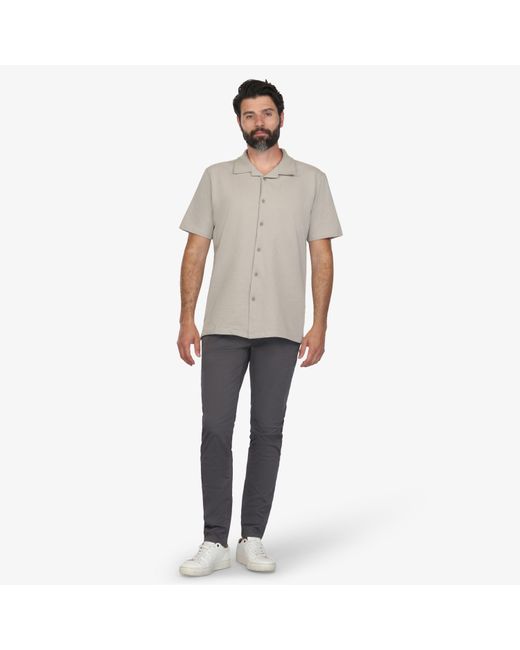 Vustra Natural Everyday Camp Collar Waffle Knit Shirt for men