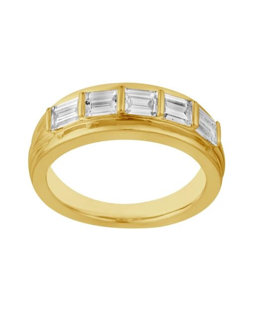 Artisan Metallic 14K Emerald Cut Diamond Half Eternity Band Ring