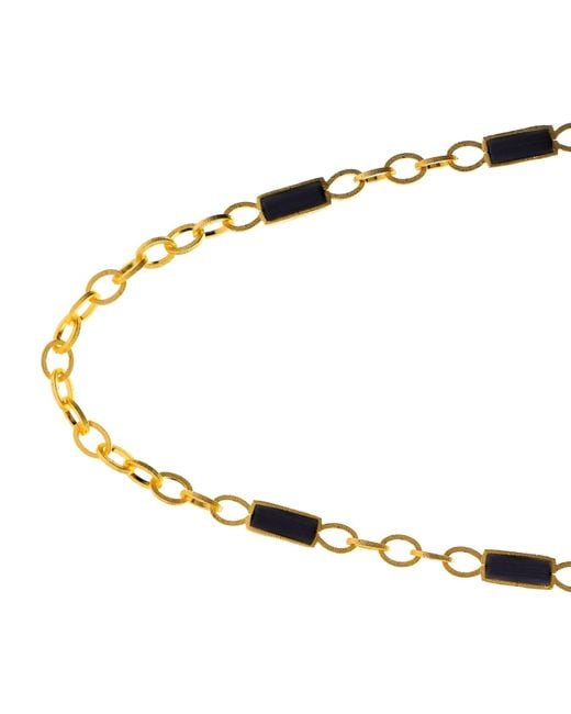 Ebru Jewelry Metallic Versatile Glow Cat Eye Long Necklace