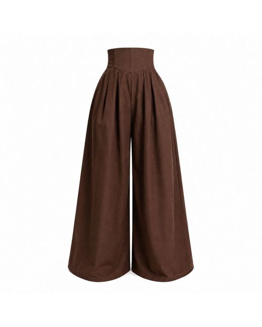 Ofuure Brown Kiara Wide Leg Pants