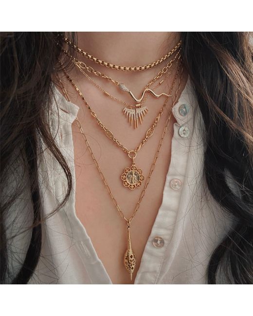 IN CAUDA VENENUM Brown Uraeus Necklace