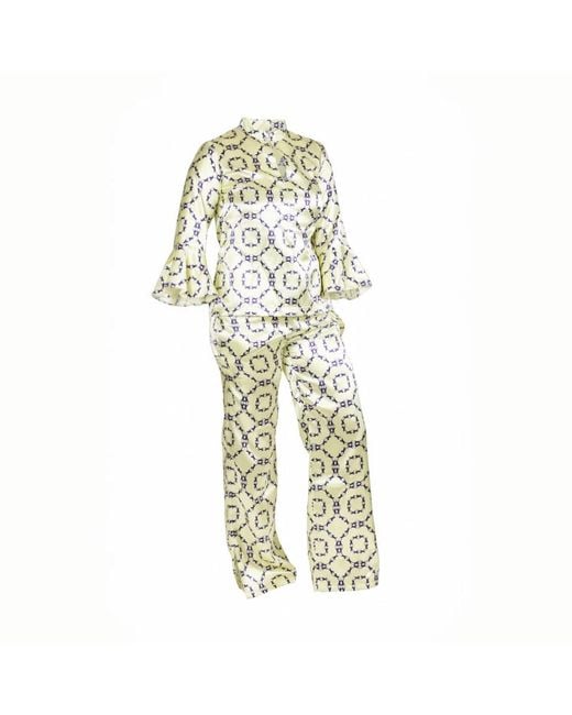 FORZA CAVALLO Metallic Neutrals Classic Horse Satin Pajamas