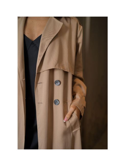 Mykaftan Natural Neutrals Maxi Trench Coat