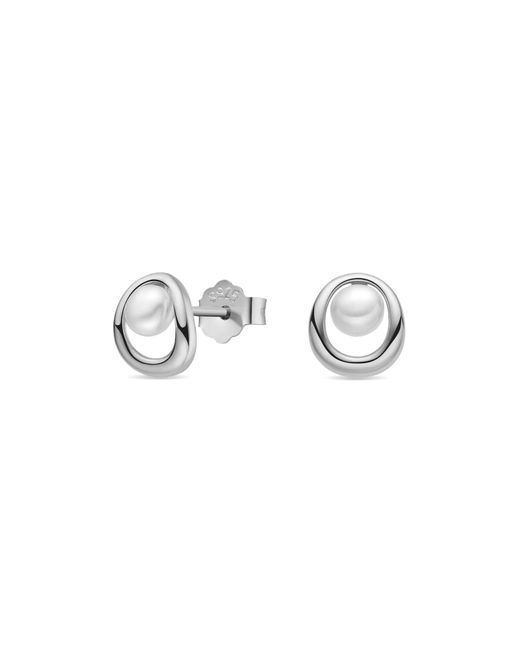 Lisa&Co. Metallic Earrings Circle Of Life Pearl