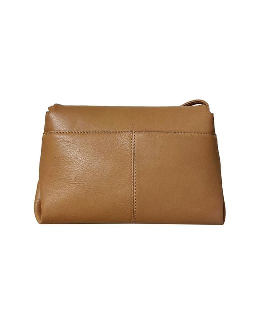 BELYSA Natural Neutrals Roberta Camel Leather Clutch