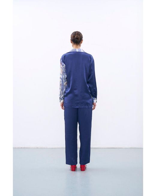Studio Afuera Blue Azul Silk Shirt
