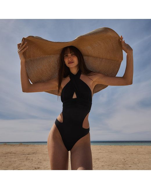 Aulala Paris Blue The Wrap-Around Wonder Halter Neck One Piece Swimsuit