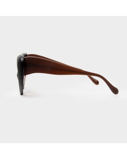 Loop and Egg Brown Sunglasses L A G Two Dark