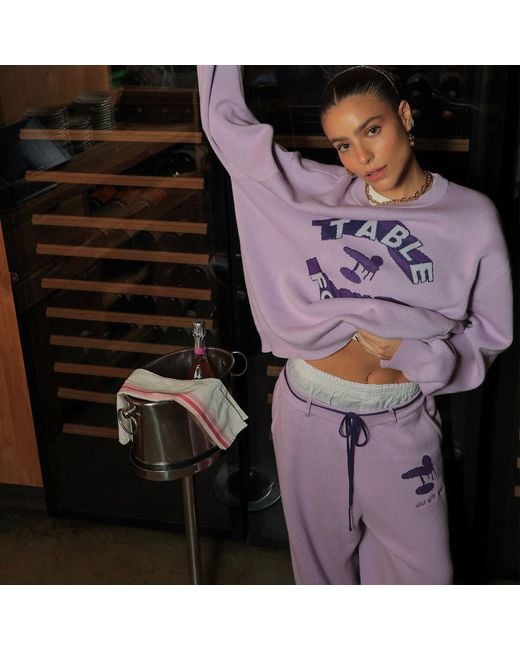 While We're Awake Purple Lilac Knit Pants