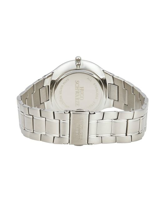 Bermuda Watch Company Metallic Hugo Schwarze Kahlo & & Bracelet Watch for men