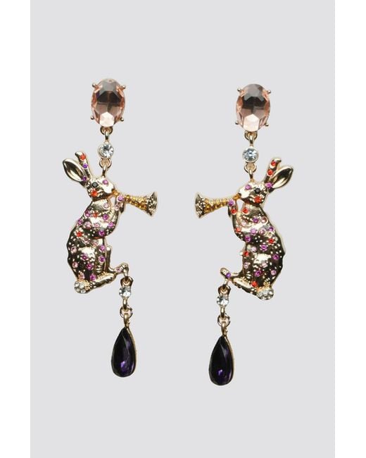 Natalia Petruch White Mystic Rabbit Earrings