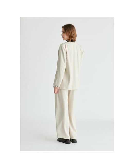 Paisie Natural Neutrals Drop Shoulder Double Breasted Blazer