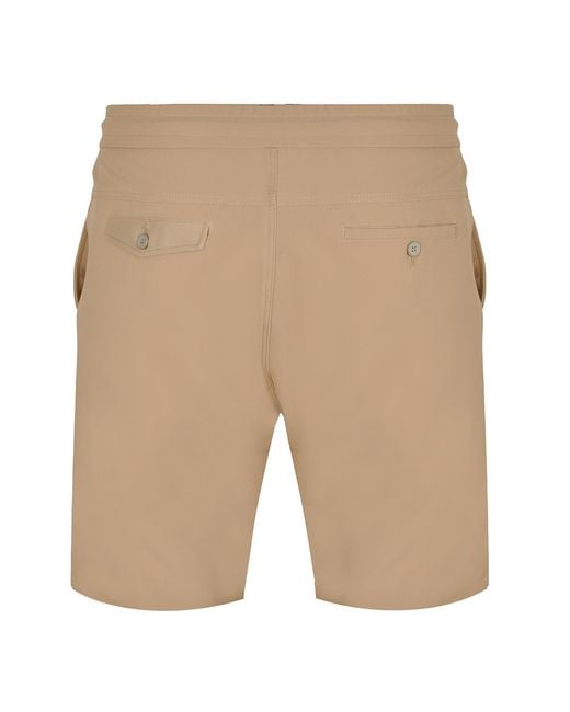 DAVID WEJ Natural Ashford Relaxed Drawstring Short for men