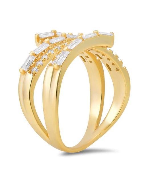 Kylie Harper Metallic Sprial Crossover Ring