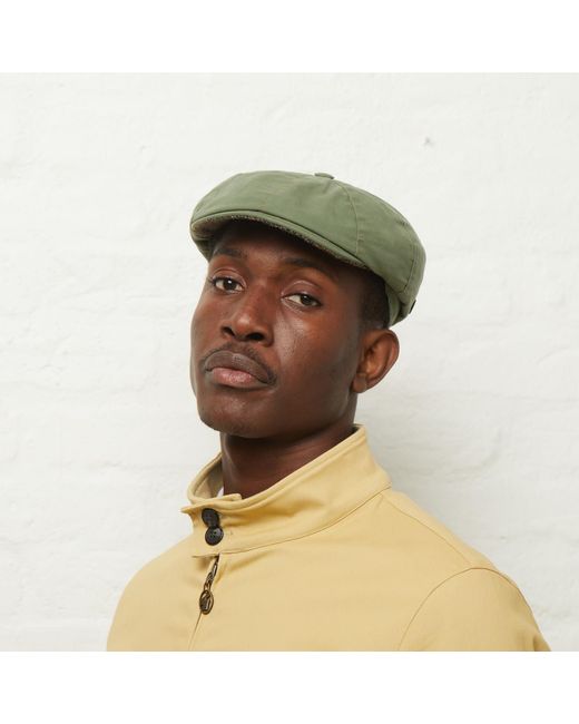 Dasmarca Hats Green Josh Moss Italian Waterproof Newsboy Bakerboy Cap for men