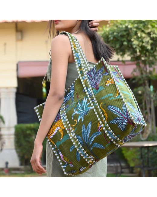 Conscious Yoga Collective Green The Jungle Tote