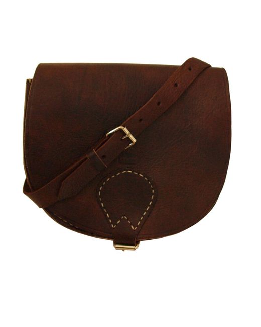 Berber Leather Brown The Temara Large Saddle Bag