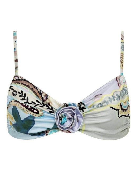 Montce Blue St. Barths Floral Devin Rosa Bikini Top