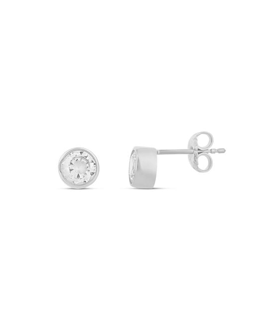 SHYMI Metallic Fancy Shape Bezel Set Studs