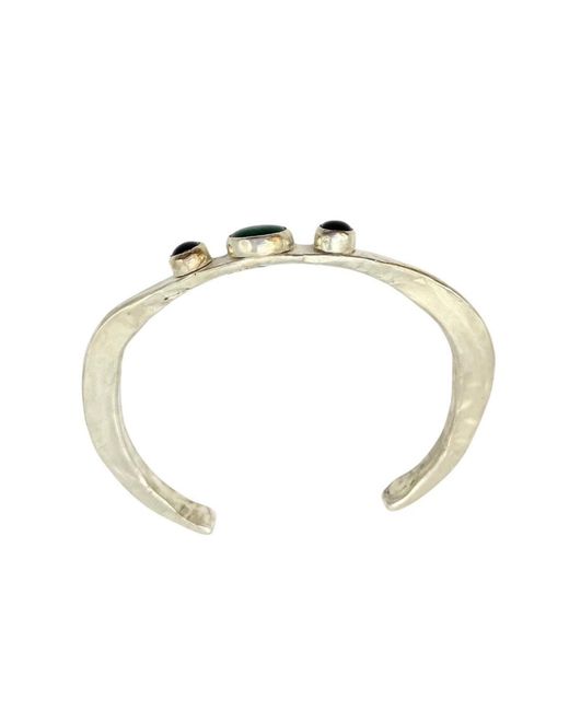 Amy Delson Jewelry Metallic Malka – Malachite Amethyst Sterling Cuff