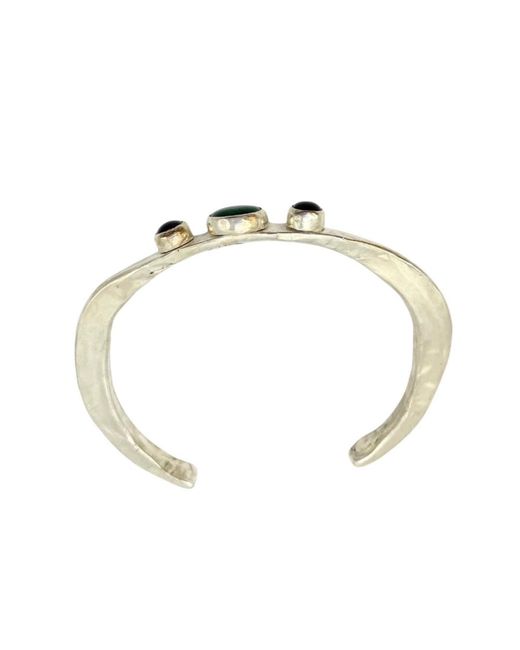Amy Delson Jewelry Metallic Malka – Malachite Amethyst Sterling Cuff