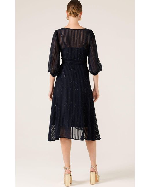 SACHA DRAKE Blue Vivienne Wrap Dress