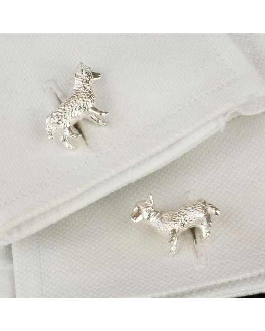 Simon Kemp Jewellers Metallic Sheep Cufflinks for men