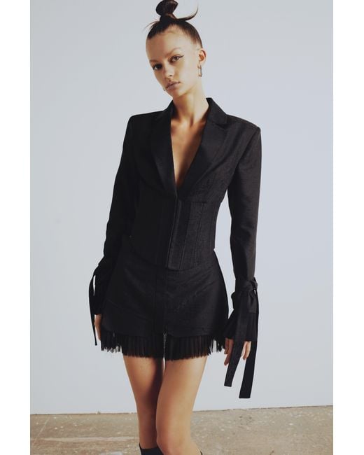 Pcfg Black Your Itch Corset Blazer Jacket