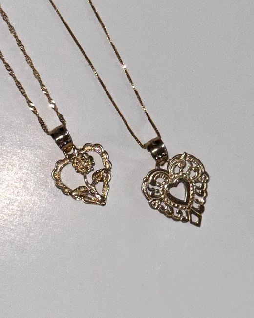 Öugie Metallic The Rosette Heart Pendant