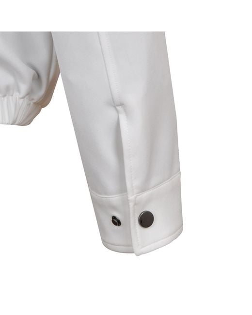 DAVID WEJ White Ashford Relaxed Zip Through Jacket for men