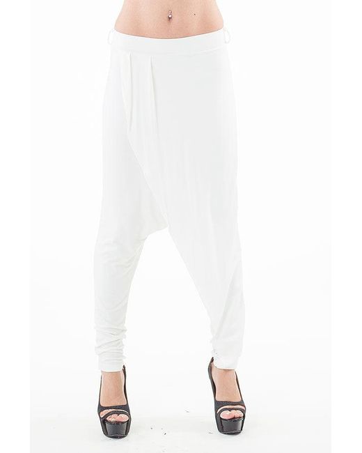 Conquista White Harem Pants