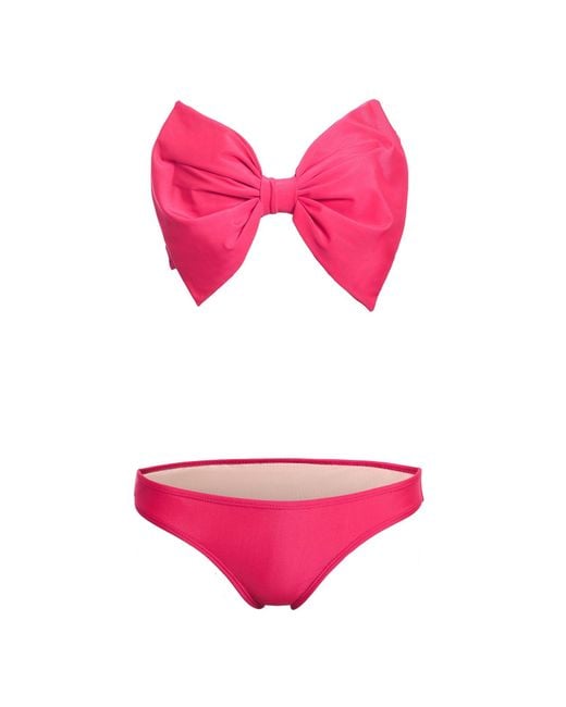 Paola Amador Pink Bow Bikini Top