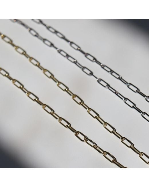 FV Jewellery Metallic Steel Me Paperclip Chain