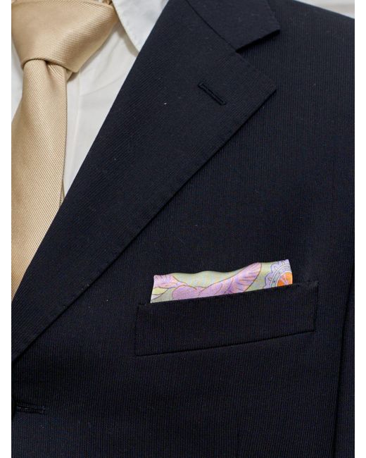 Lost Pattern Blue Los Amores De Frida Silk Pocket Square for men
