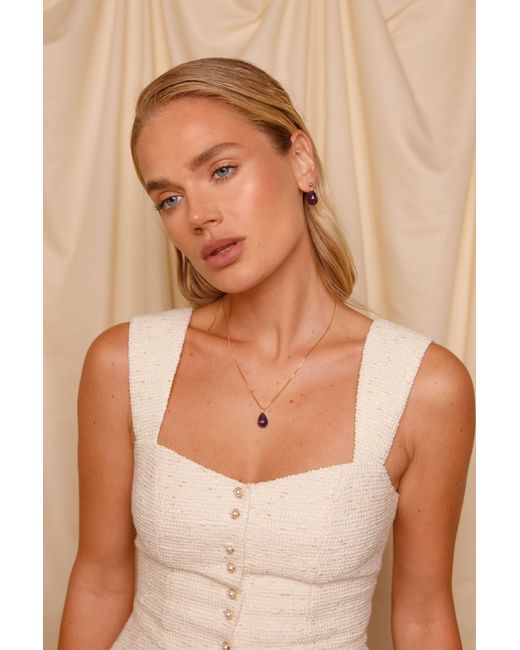 Katy Faye Purple February Amethyst Earrings