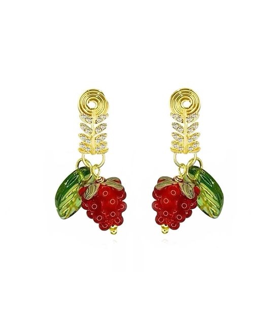 Ninemoo Green Eden's Berry Clip On Earrings