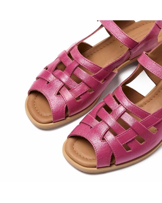 Naguisa Purple Flat Sandals