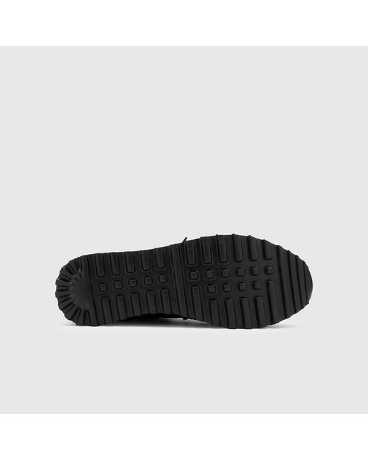 Ilvi Black Enzel Matte Leather- Suede Sneaker for men