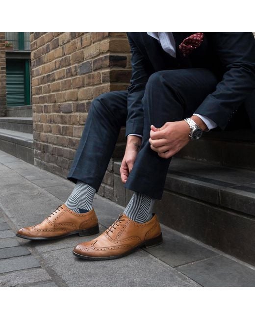 Peper Harow - Made in England Gray Lux Taylor Socks – for men