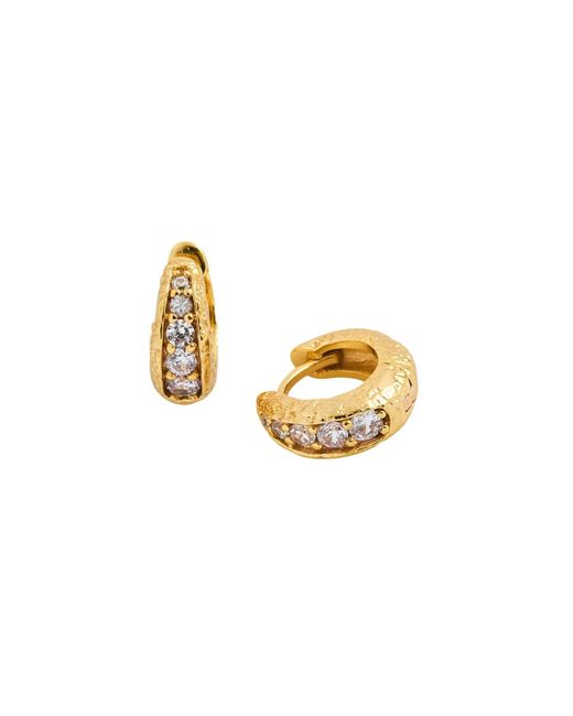 Claire Hill Designs Metallic Lab-Grown Diamond Huggie Hoops