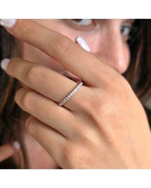 Harfi White Diamond Moissanite Crystal Sterling Ring