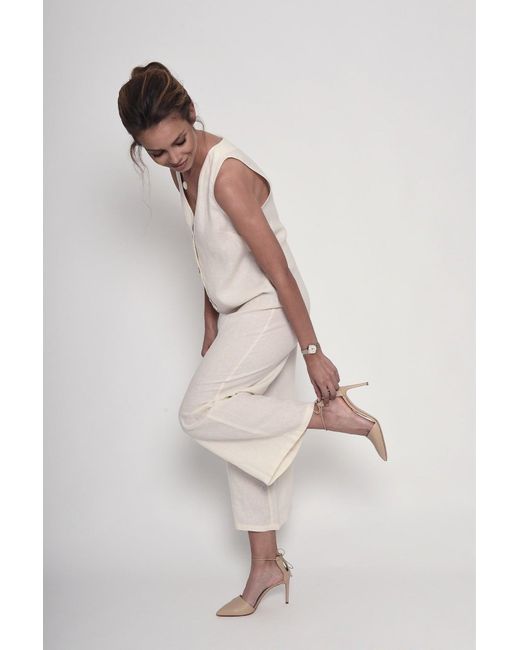 DOR Raw Luxury Blue By The Lake Maggiore Linen Jumpsuit