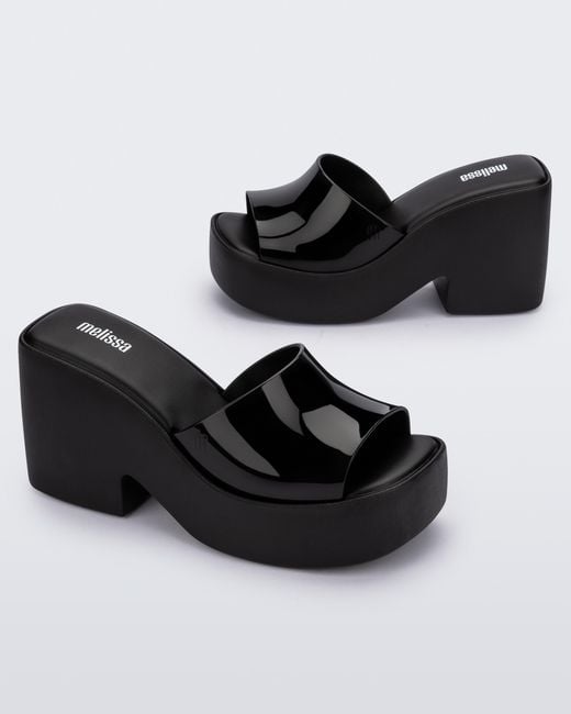 Melissa Black Posh Mule